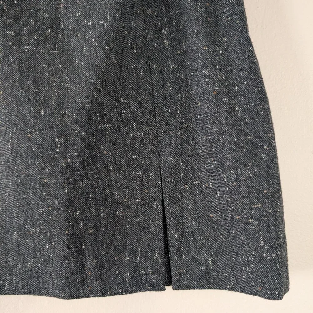 Vintage Express Gray Tweed Mini Skirt Y2K Preppy Academia Wool CluelessSz 3/4 XS